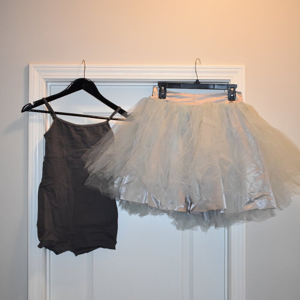 Balera Gray Leotard with Light Gray Tulle Skirt